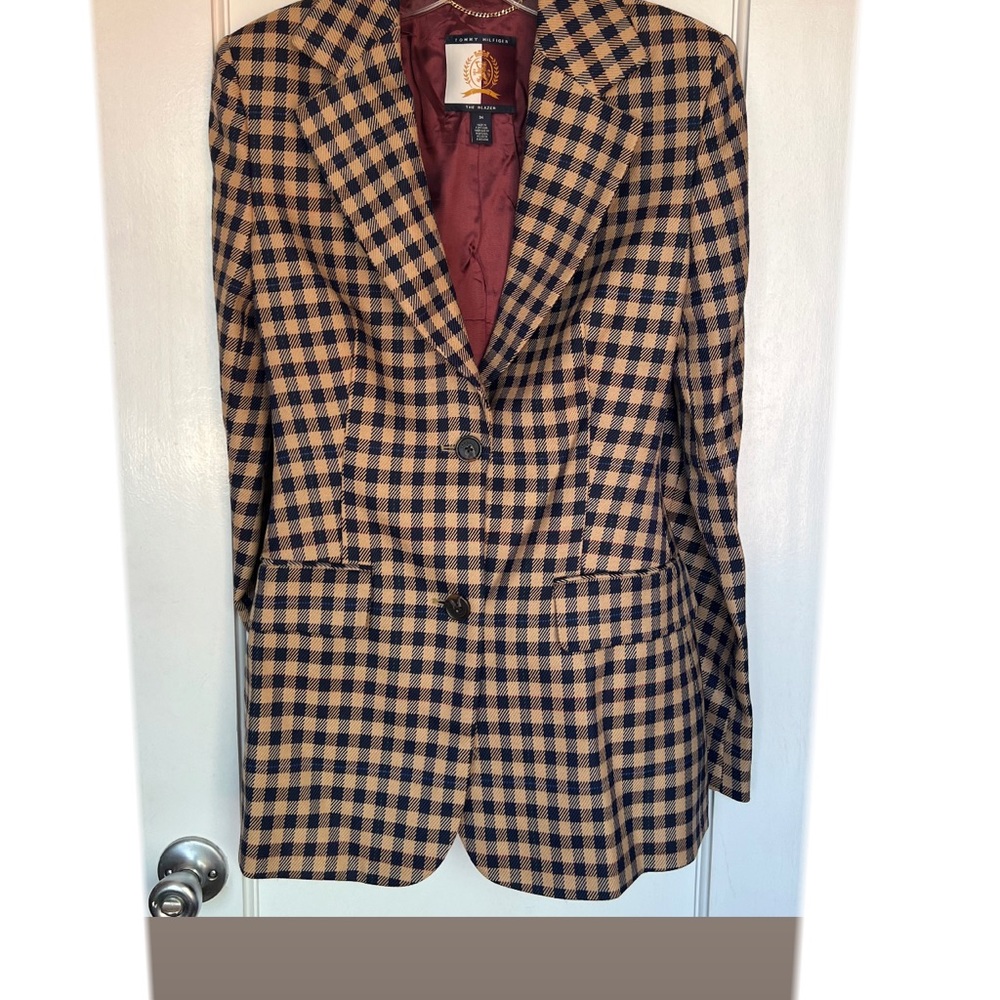 Tommy Hilfiger Prep Check Boyfriend Fit Blazer - Picture 3 of 9
